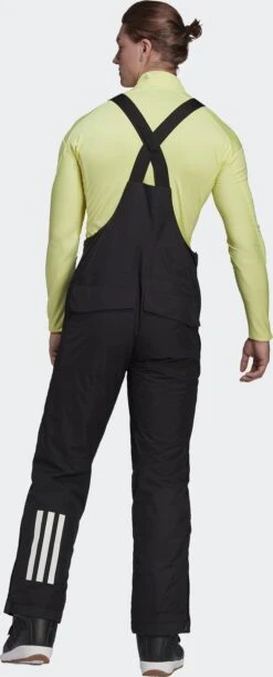 Adidas Terrex Resort Two-layer Insulated Bib Tracksuit Bottoms -Ski Ausrüstungs Laden HA0598 on model back transparent 2000x2000