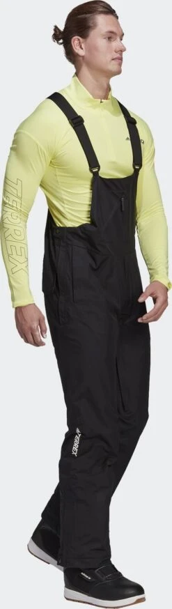 Adidas Terrex Resort Two-layer Insulated Bib Tracksuit Bottoms -Ski Ausrüstungs Laden HA0598 on model walking transparent 2000x2000