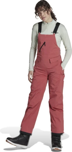 Adidas Terrex Resort Two-layer Insulated Bib Pants -Ski Ausrüstungs Laden HI5499 3 APPAREL On Model Standard View white