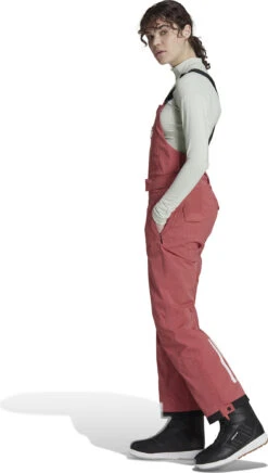 Adidas Terrex Resort Two-layer Insulated Bib Pants -Ski Ausrüstungs Laden HI5499 5 APPAREL On Model Side View white