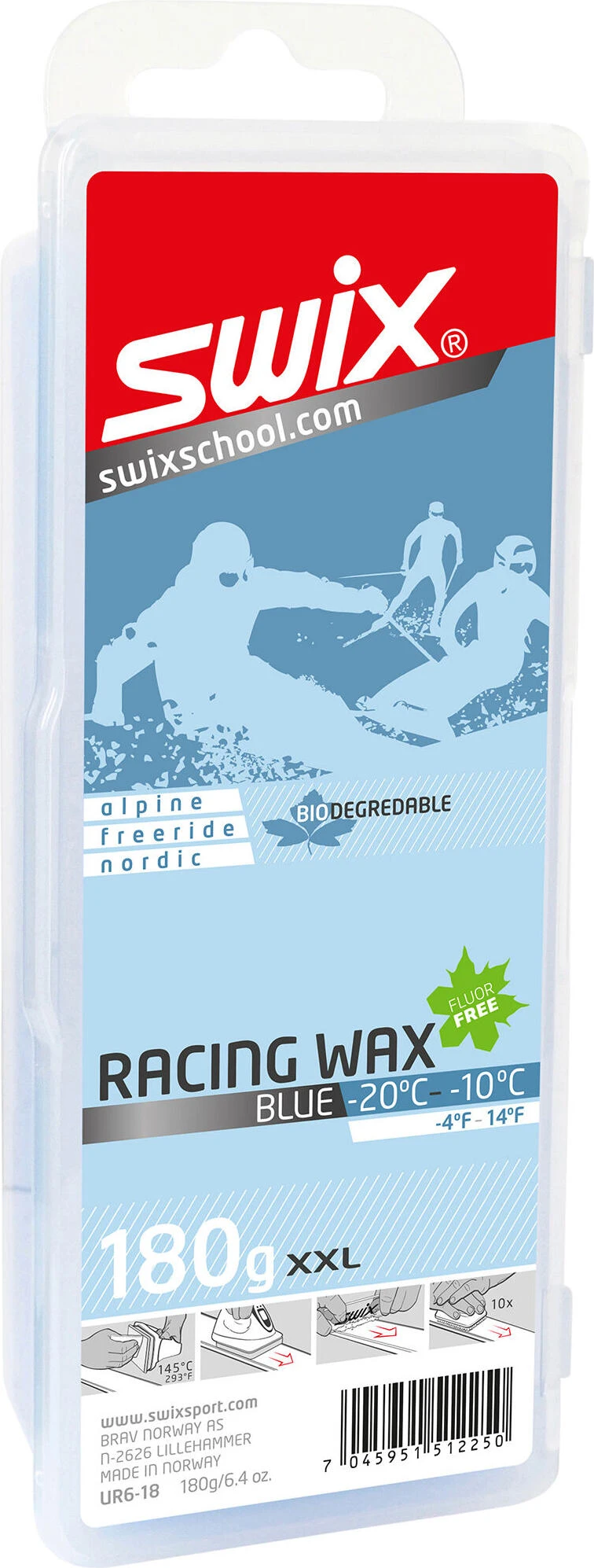 Swix UR6 Blue Bio Racing Wax, 180g 1 Swix UR6 Blue Bio Racing Wax, 180g