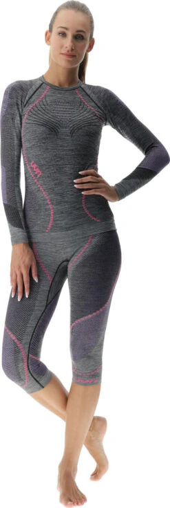 Uyn Woman Ambityon Underwear Shirt Long Sleeve Melange -Ski Ausrüstungs Laden ecomm SX2 U100023 B473 total