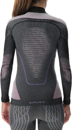 Uyn Woman Evolutyon Underwear Shirt Long Sleeve TURTLE Neck Melange -Ski Ausrüstungs Laden ecomm SX2 U100048 G980 back
