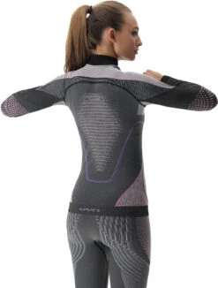 Uyn Woman Evolutyon Underwear Shirt Long Sleeve TURTLE Neck Melange -Ski Ausrüstungs Laden ecomm SX2 U100048 G980 det4